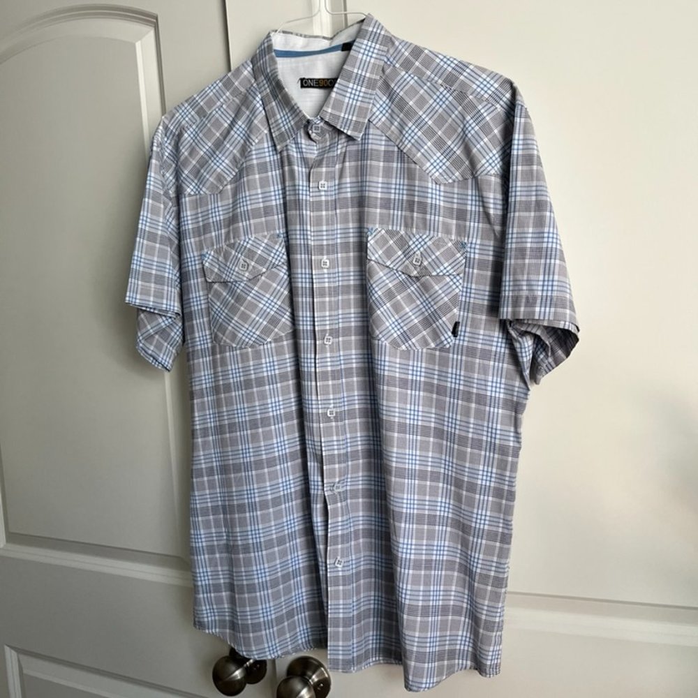 ONE90ONE Men's XL Short Sleeve Button Down